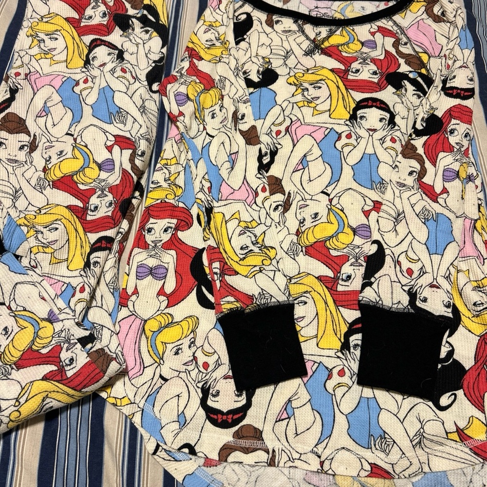 Disney Princess Print adult Pajama Set - Multicolor